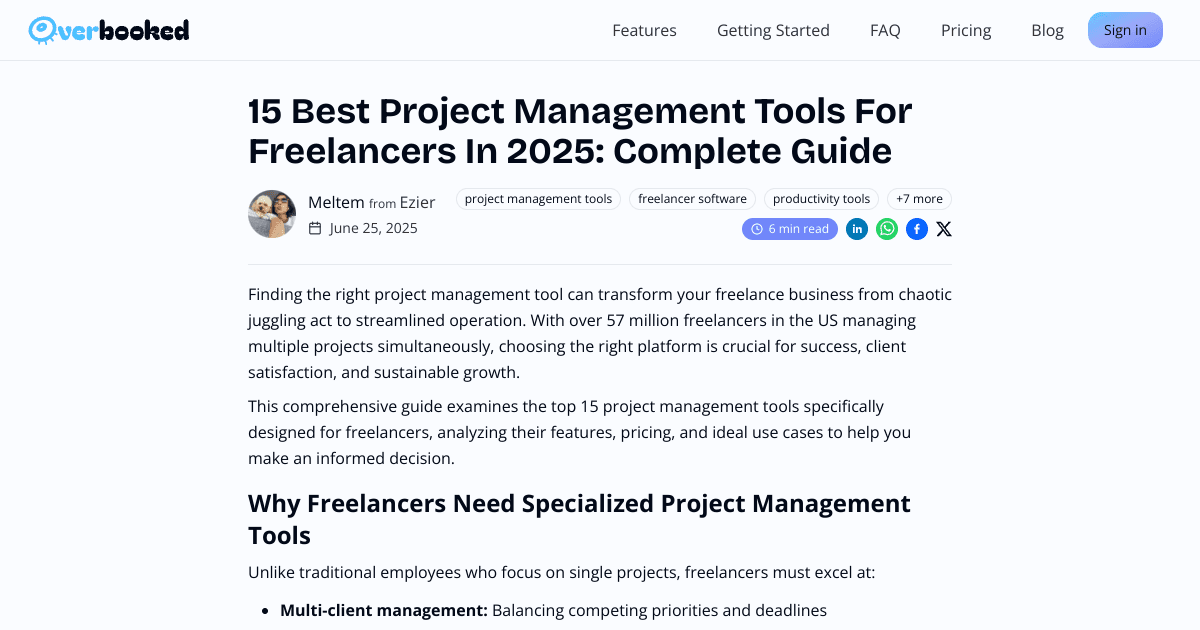15 best project management tools for freelancers in 2025: complete guide