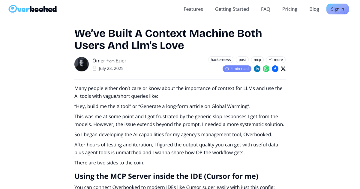 we’ve built a context machine both users and llm's love