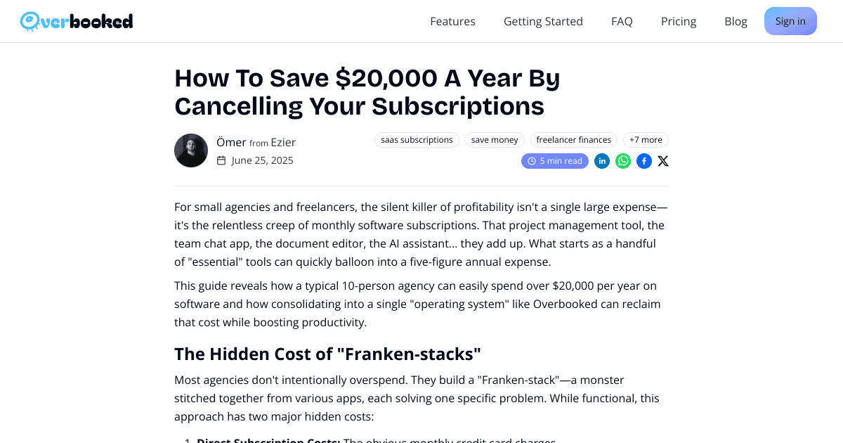 how to save $20,000 a year by cancelling your subscriptions